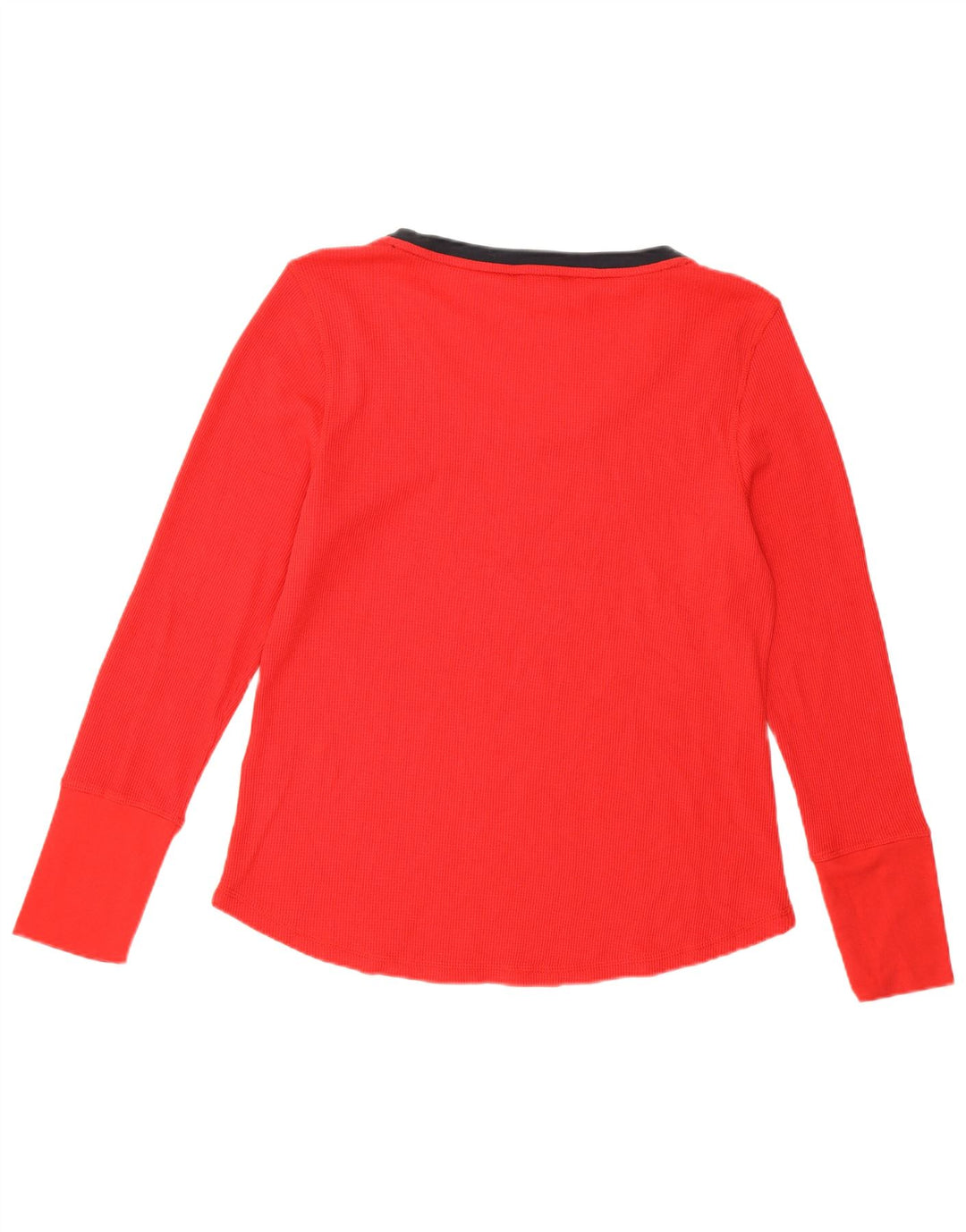 Top feminino TOMMY HILFIGER manga comprida Reino Unido 16 grande algodão vermelho