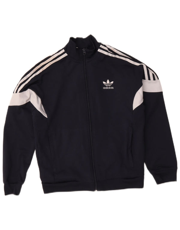 Jaqueta Adidas Meninos Treino Top 11-12 Anos Azul Marinho Colorblock