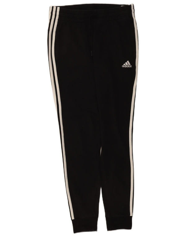 Adidas Womens Slim Fit Calças de treino Joggers Reino Unido 8/10 Pequeno Preto