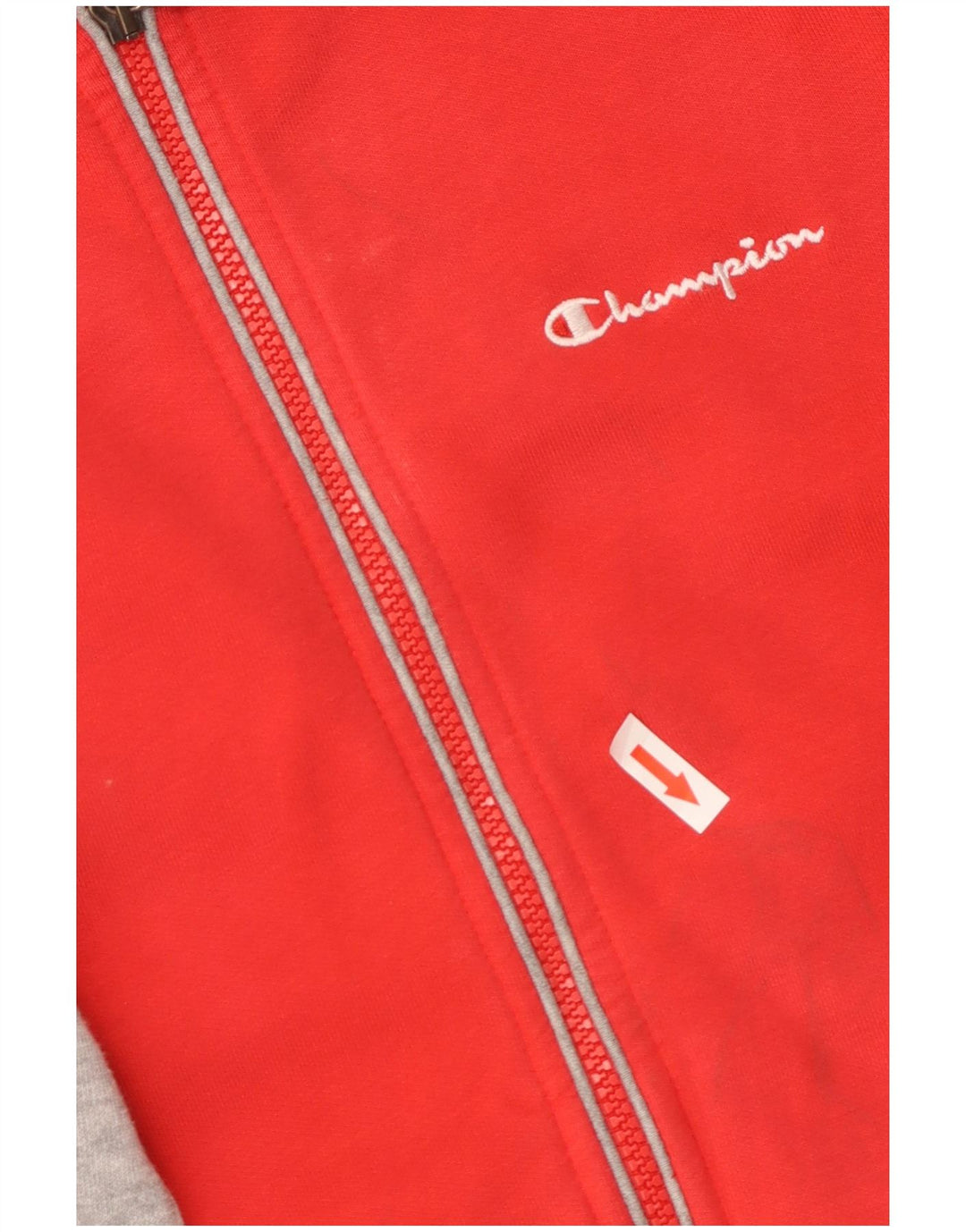 CHAMPION Mens Treino Top Jaqueta Pequeno Algodão Colorblock Vermelho