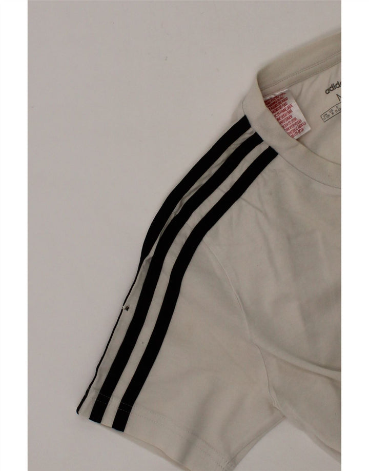 ADIDAS Boys T-Shirt Top 11-12 Years White Cotton Vintage Adidas and Second-Hand Adidas from Messina Hembry 