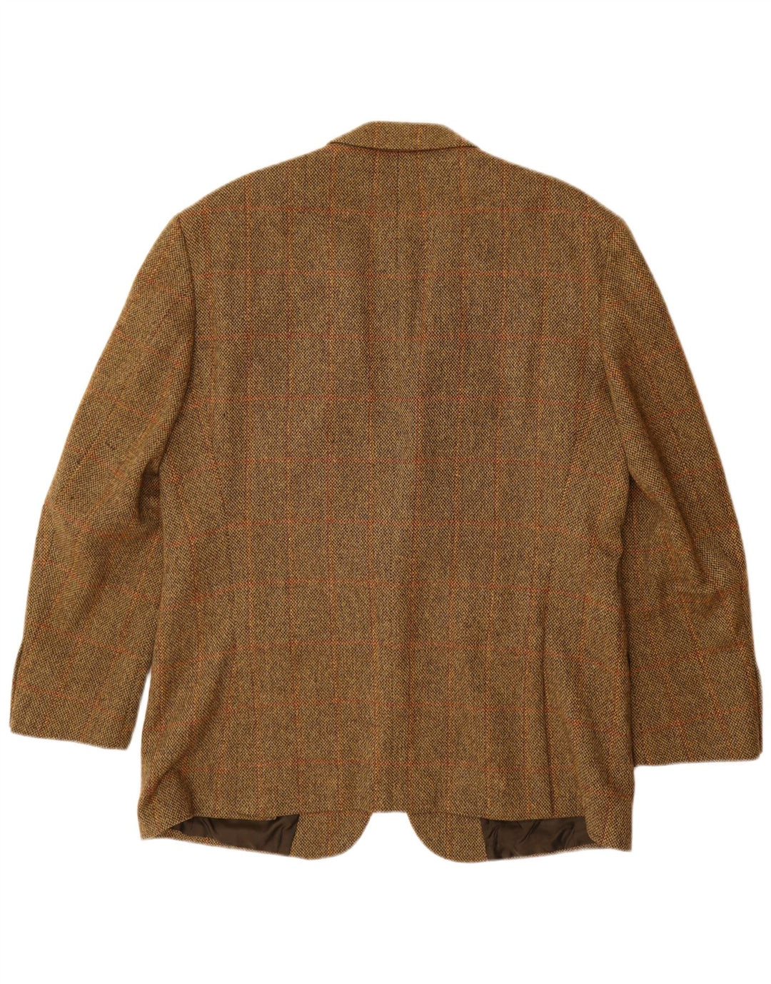 Jaqueta blazer masculina de 2 botões HUGO BOSS EU 56 3XL marrom xadrez nova lã