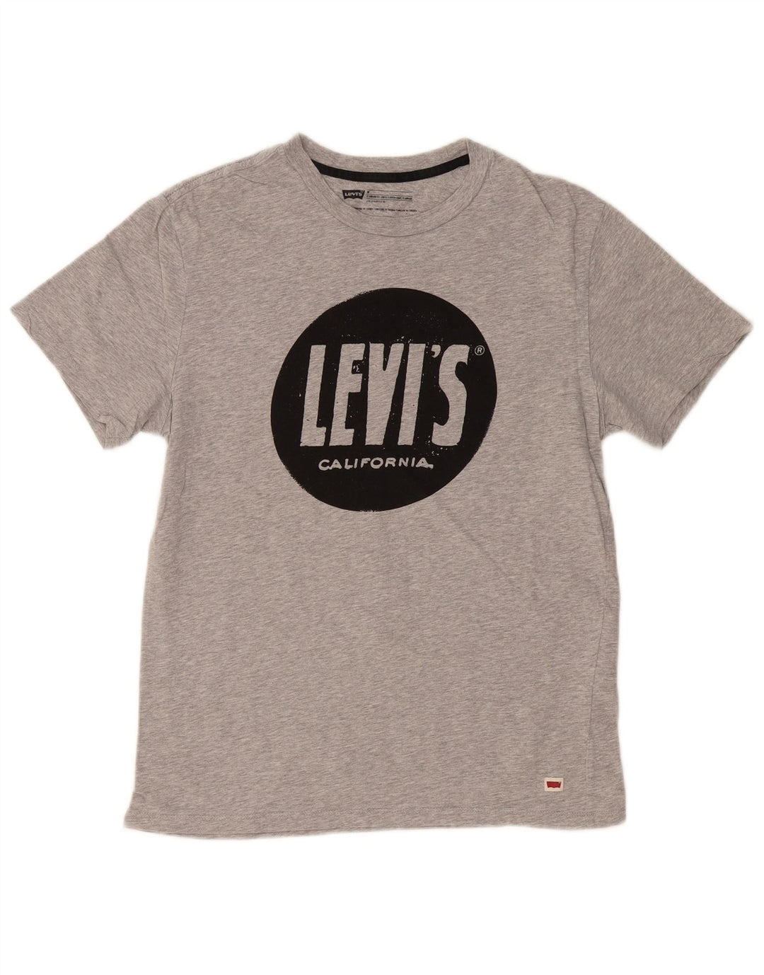 Camiseta masculina com estampa padrão LEVI'S de algodão cinza médio