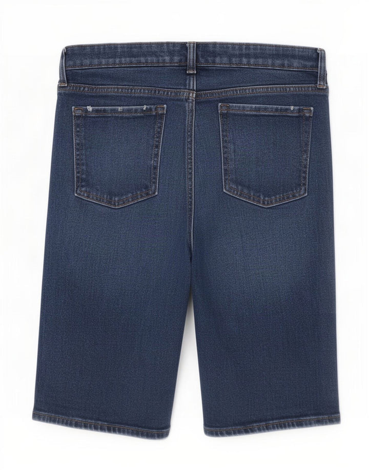 Bermuda jeans feminina Gap W28 algodão azul médio