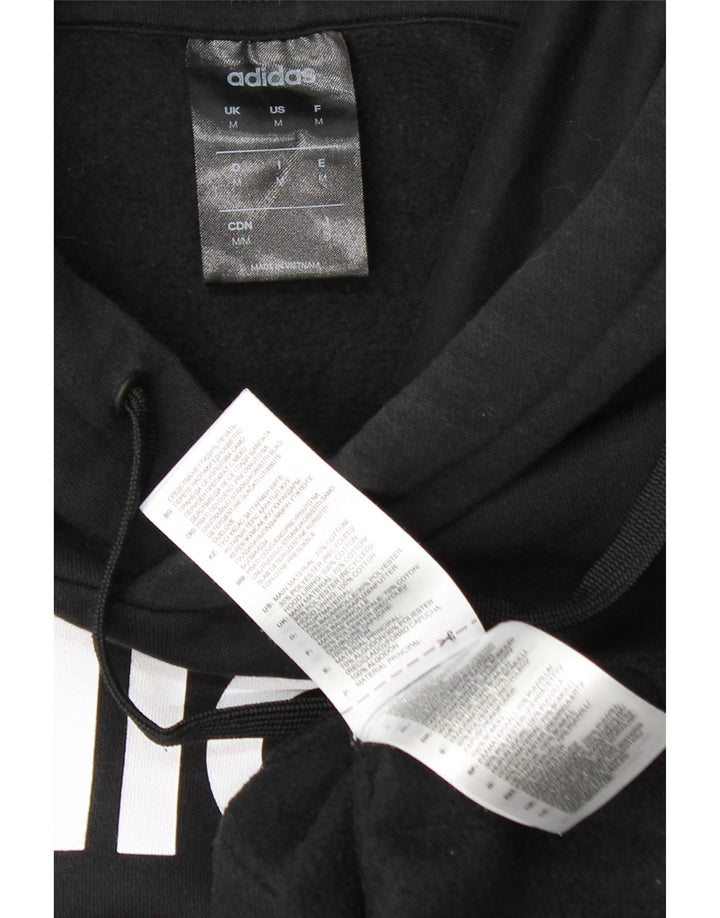 Adidas masculino gráfico moletom com capuz médio algodão preto