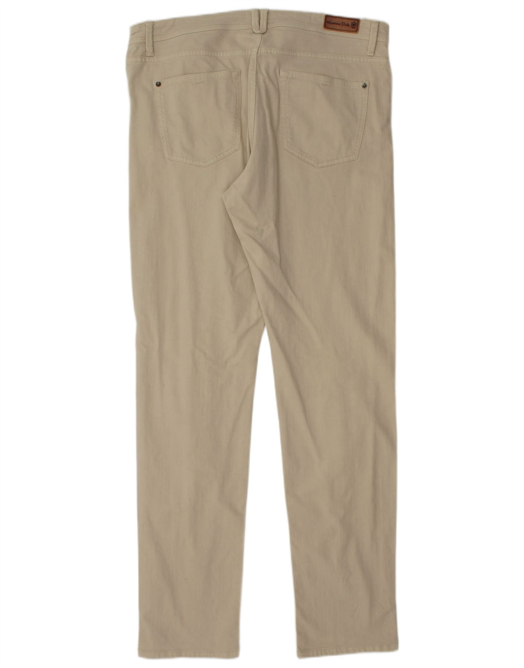 Calça casual slim masculina Massimo Dutti UE 44 grande W34 L34 bege