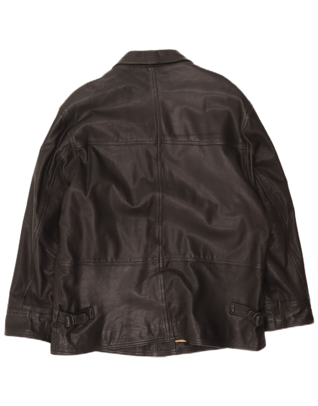 Jaqueta de couro masculina vintage UK 38 couro preto médio