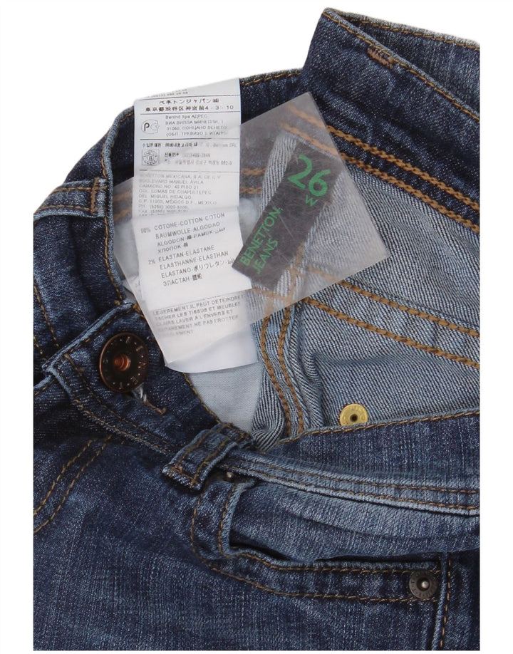 Benetton Jeans Bootcut Feminino W26 L34 Azul Algodão