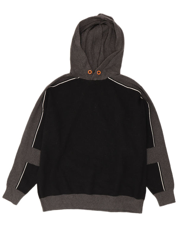 Suéter masculino Zara com capuz XL preto colorblock
