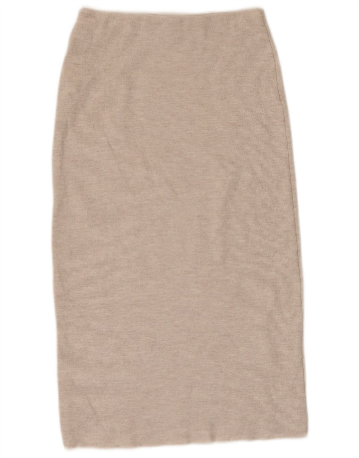 Saia midi feminina Zara pequena W26 bege