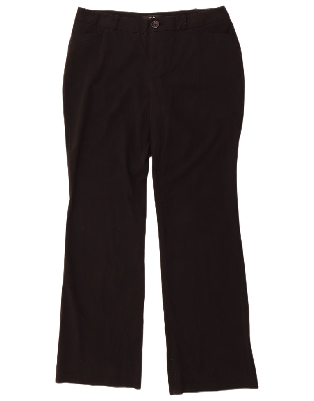 Mossimo Calça feminina casual bootcut EUA 10 grande W34 L32 poliéster preto