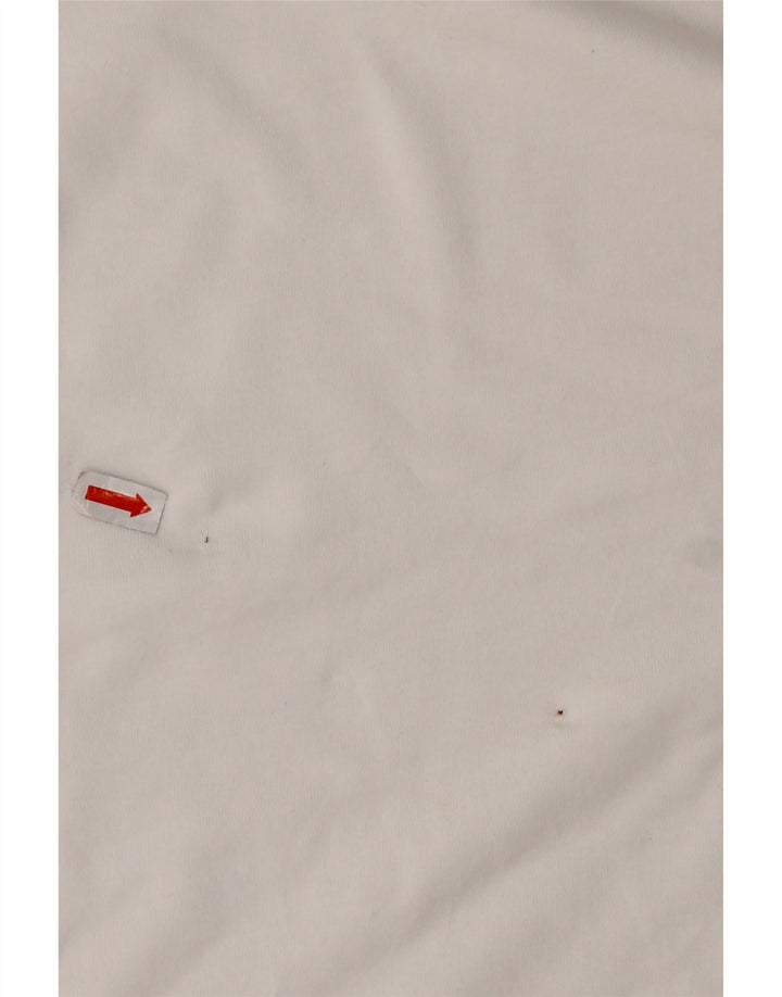 Zara Top masculino manga longa médio algodão branco