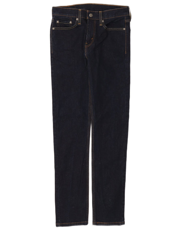 Levi's Masculino 510 Skinny Jeans W28 L32 Azul Marinho Algodão
