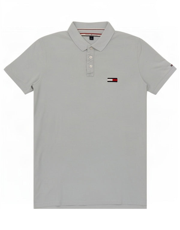 Camisa polo masculina Tommy Hilfiger grande algodão azul