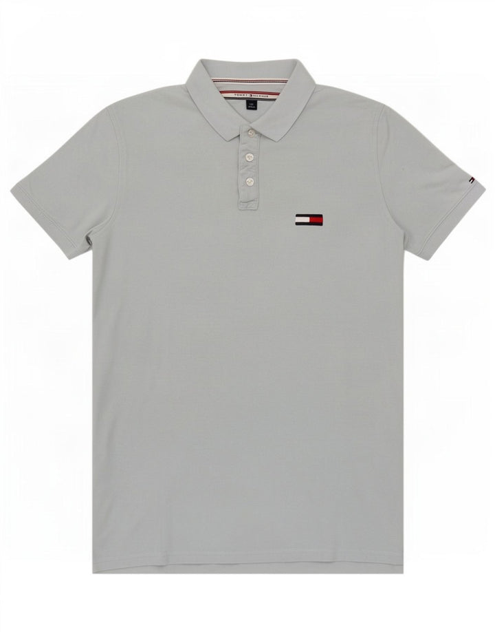 Camisa polo masculina Tommy Hilfiger grande algodão azul