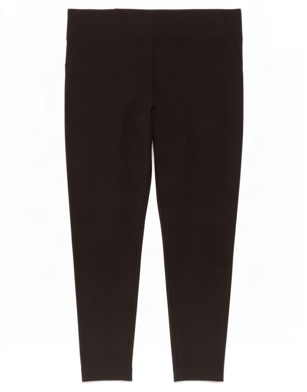 Calça feminina cortada de cintura alta Marks & Spencer UK 20 2XL W38 L23 preta