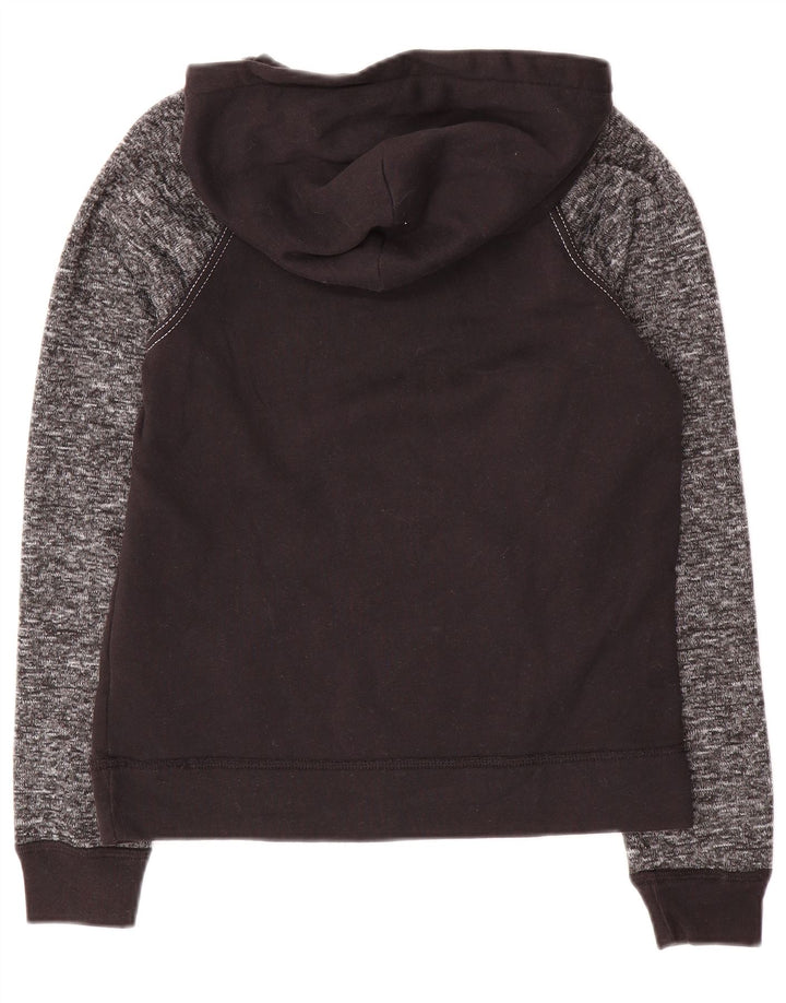 ABERCROMBIE & FITCH Suéter com capuz para meninos 13-14 anos poliéster preto manchado