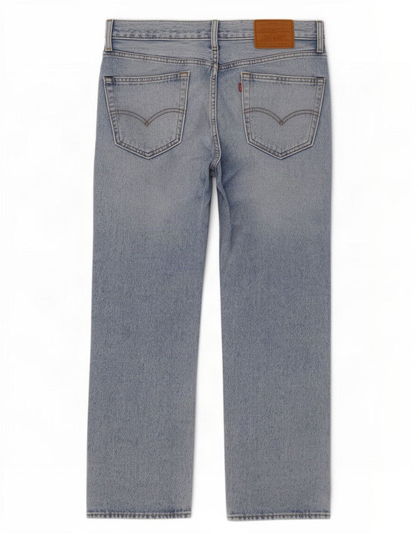 Calça jeans feminina Levi's 551 Loose Fit Straight W29 L26 Azul Algodão