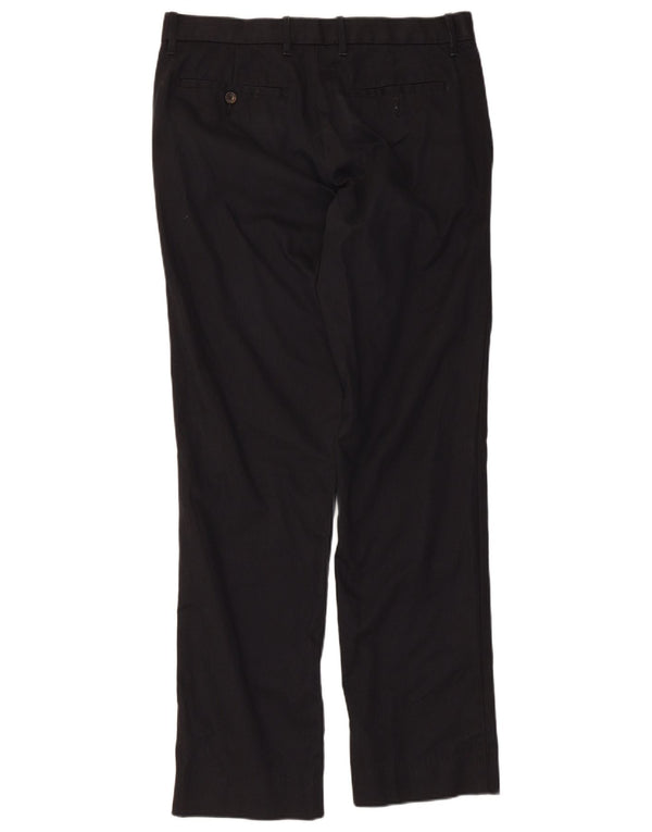 Calça chino reta masculina Gap W32 L32 algodão listrado preto