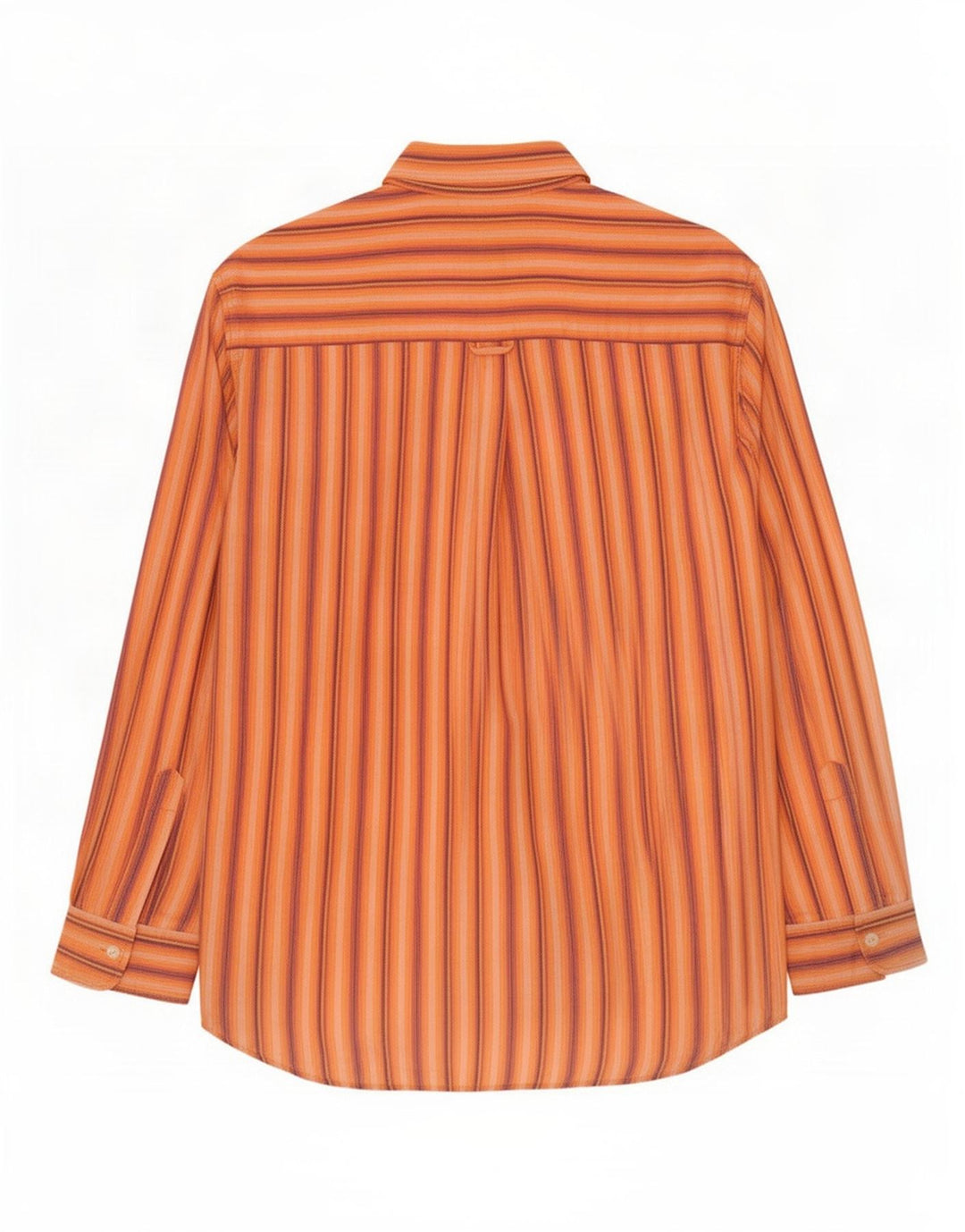 Camisa masculina Carrera grande algodão listrado laranja