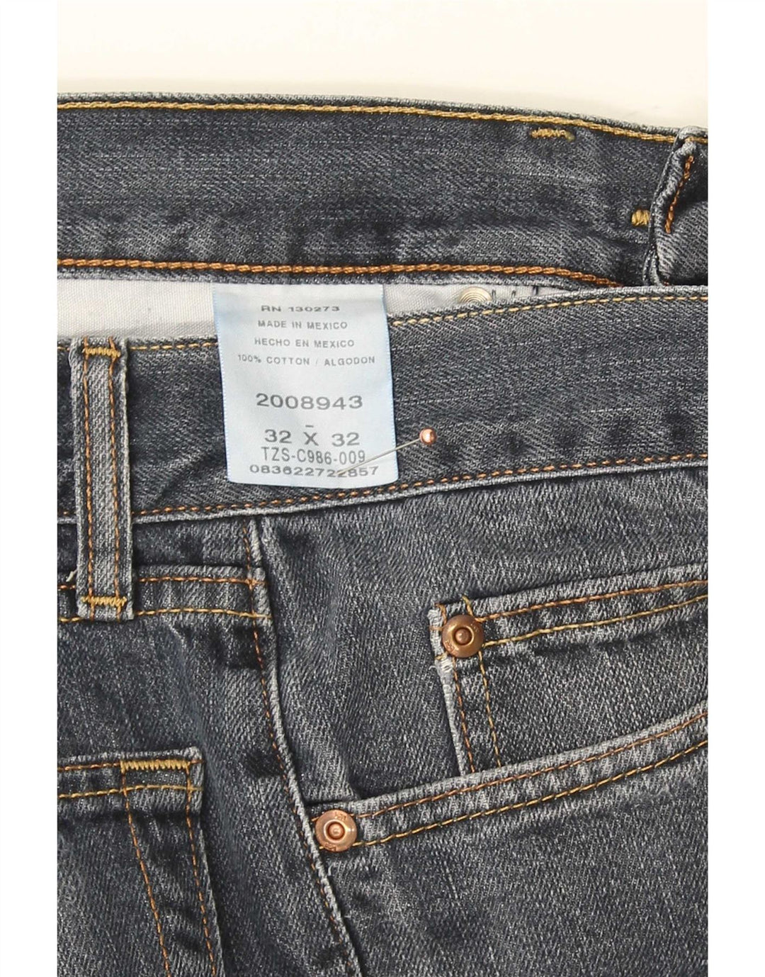 Lee Mens Straight Jeans W32 L32 Azul Algodão