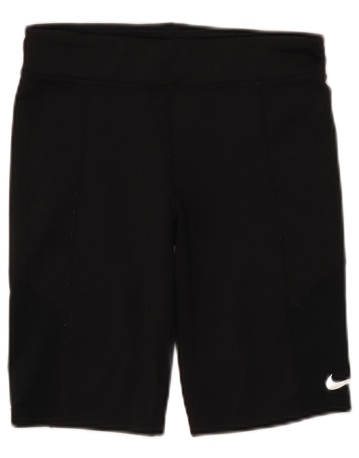 Shorts esportivos femininos NIKE 12-13 anos grandes de poliéster preto