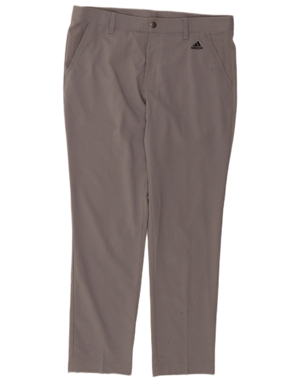 Calças Chino Slim Masculinas ADIDAS W34 L30 Cinza Algodão