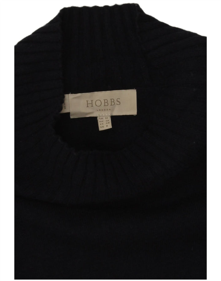 Vestido jumper feminino Hobbs Reino Unido 12 lã azul marinho médio