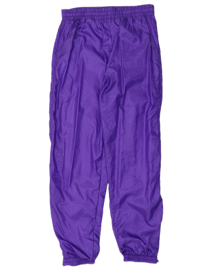 Calça de treino feminina VINTAGE Joggers UK 16 grande roxo poliamida