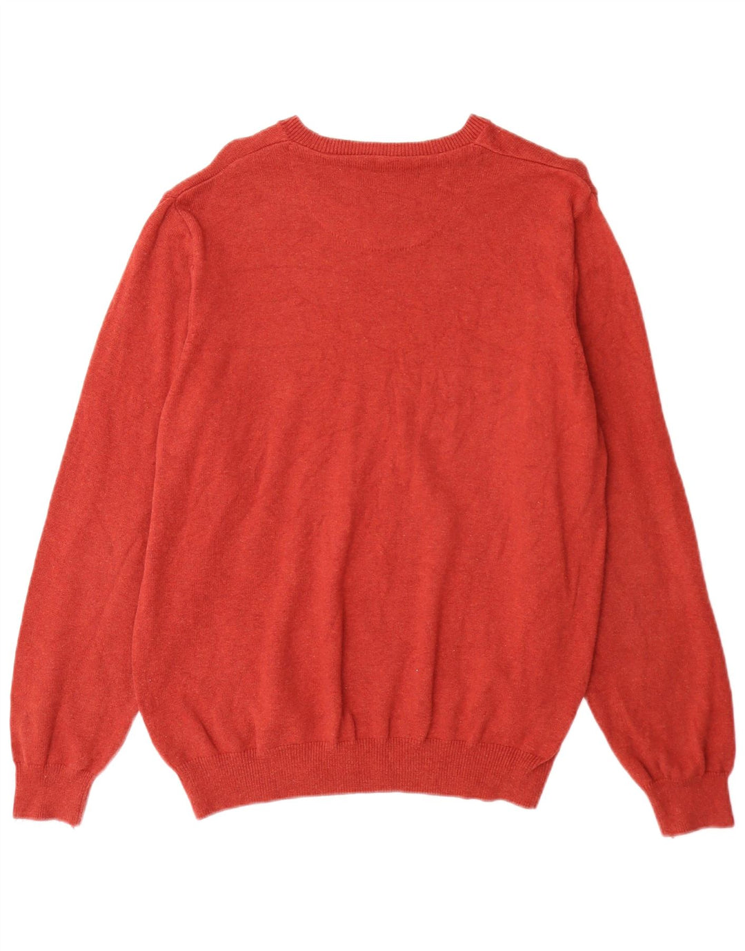 Suéter masculino Marks & Spencer com gola canoa grande de algodão vermelho