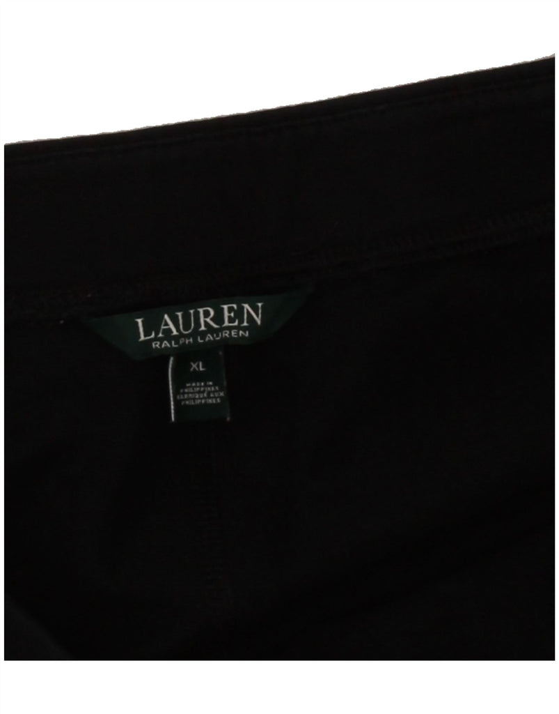 RALPH LAUREN Womens Tracksuit Trousers UK 18 XL Black Cotton Vintage Ralph Lauren and Second-Hand Ralph Lauren from Messina Hembry 