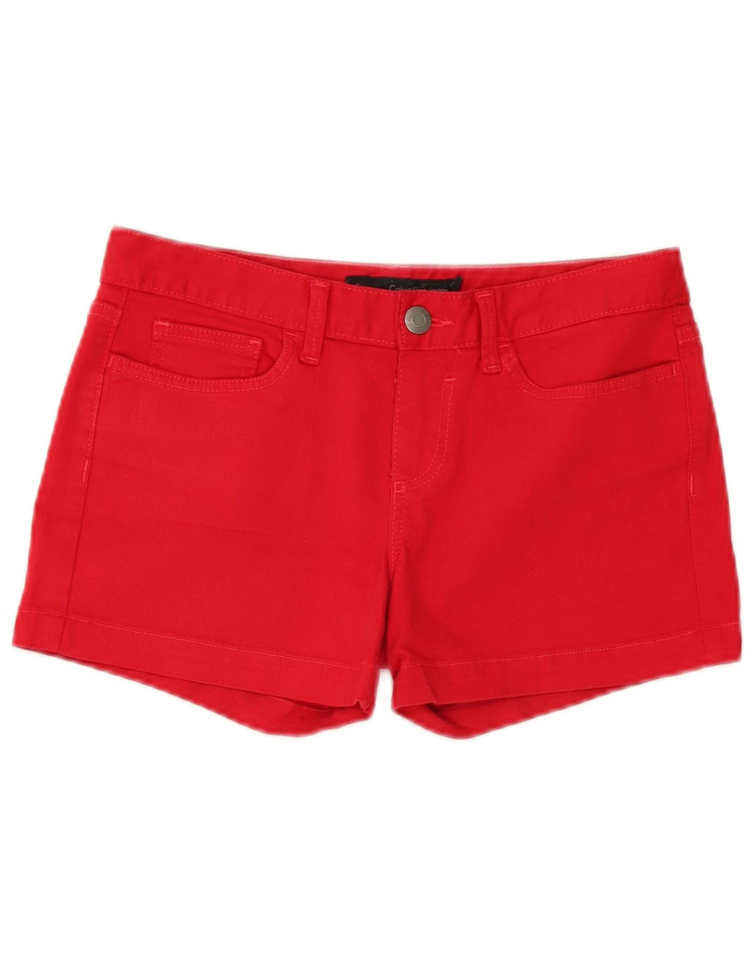 Shorts jeans feminino Calvin Klein W26 pequeno algodão vermelho