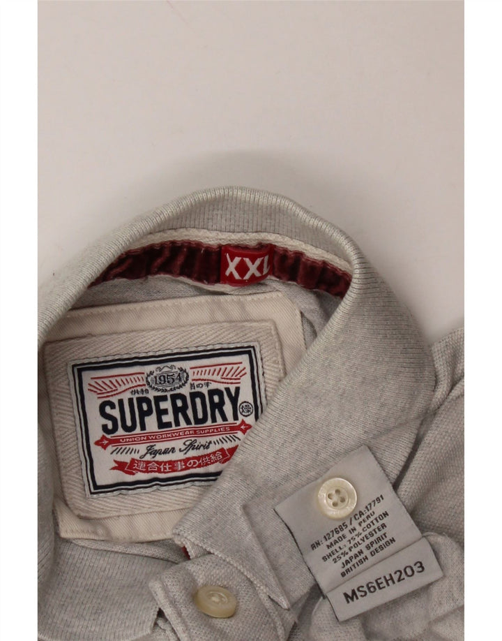 Camisa polo masculina SUPERDRY 2XL algodão cinza