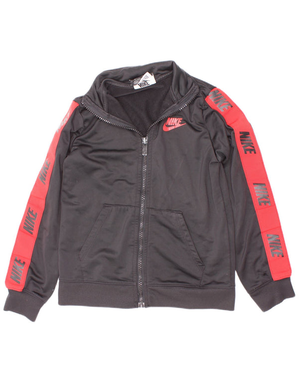 Jaqueta Nike Boys Graphic Tracksuit Top 6-7 anos grande bloco colorido preto