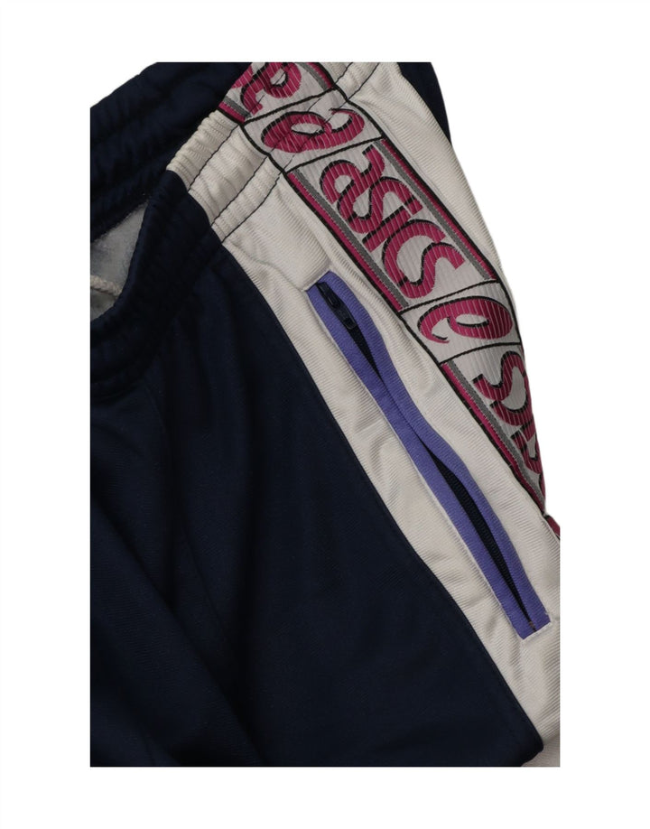 Calça de treino masculina Asics Graphic pequena azul marinho Colourblock