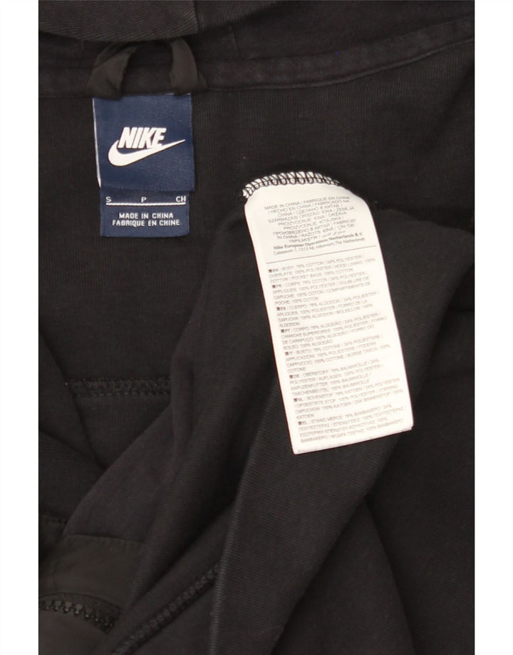 NIKE Womens Zip Hoodie Sweater UK 10 Small Black Cotton Vintage Nike and Second-Hand Nike from Messina Hembry 