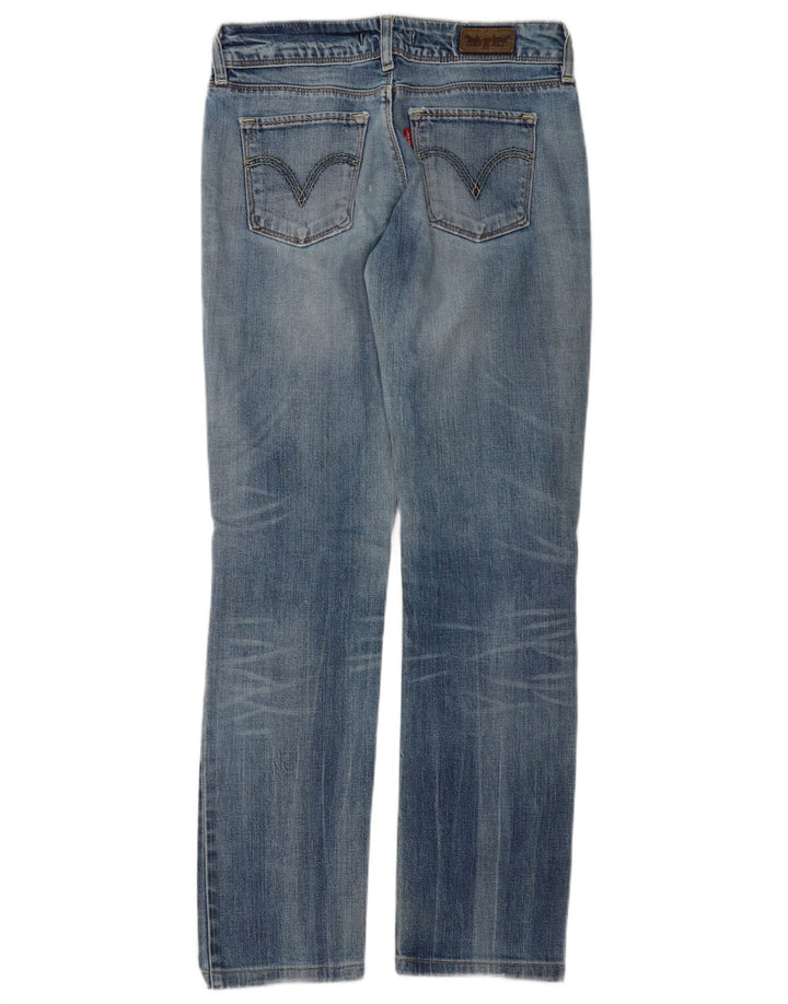 Calça jeans feminina Levi's 571 Distressed Slim W29 L31 azul algodão