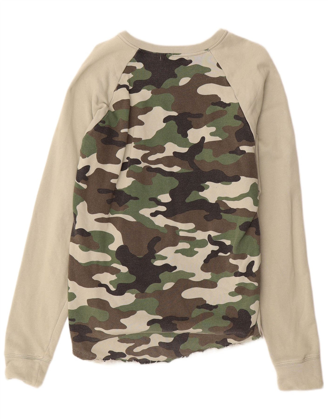 Replay moletom gráfico masculino jumper médio cáqui algodão camuflado