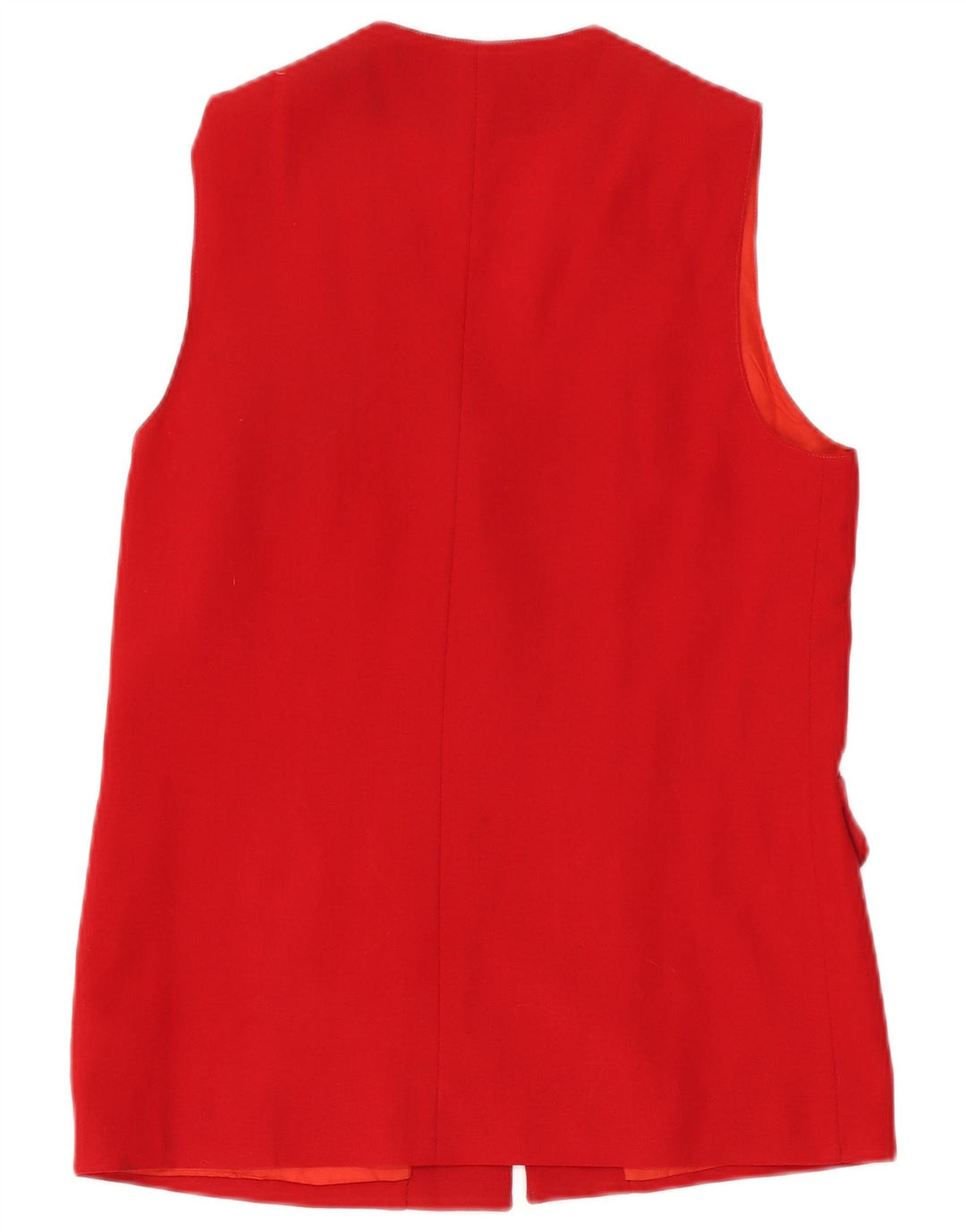 Colete feminino vintage UK 14 lã vermelha média