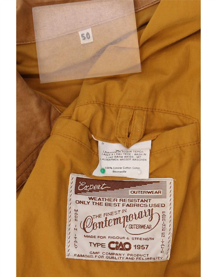 Jaqueta bomber masculina Ciao IT 50 grande algodão amarelo clássico