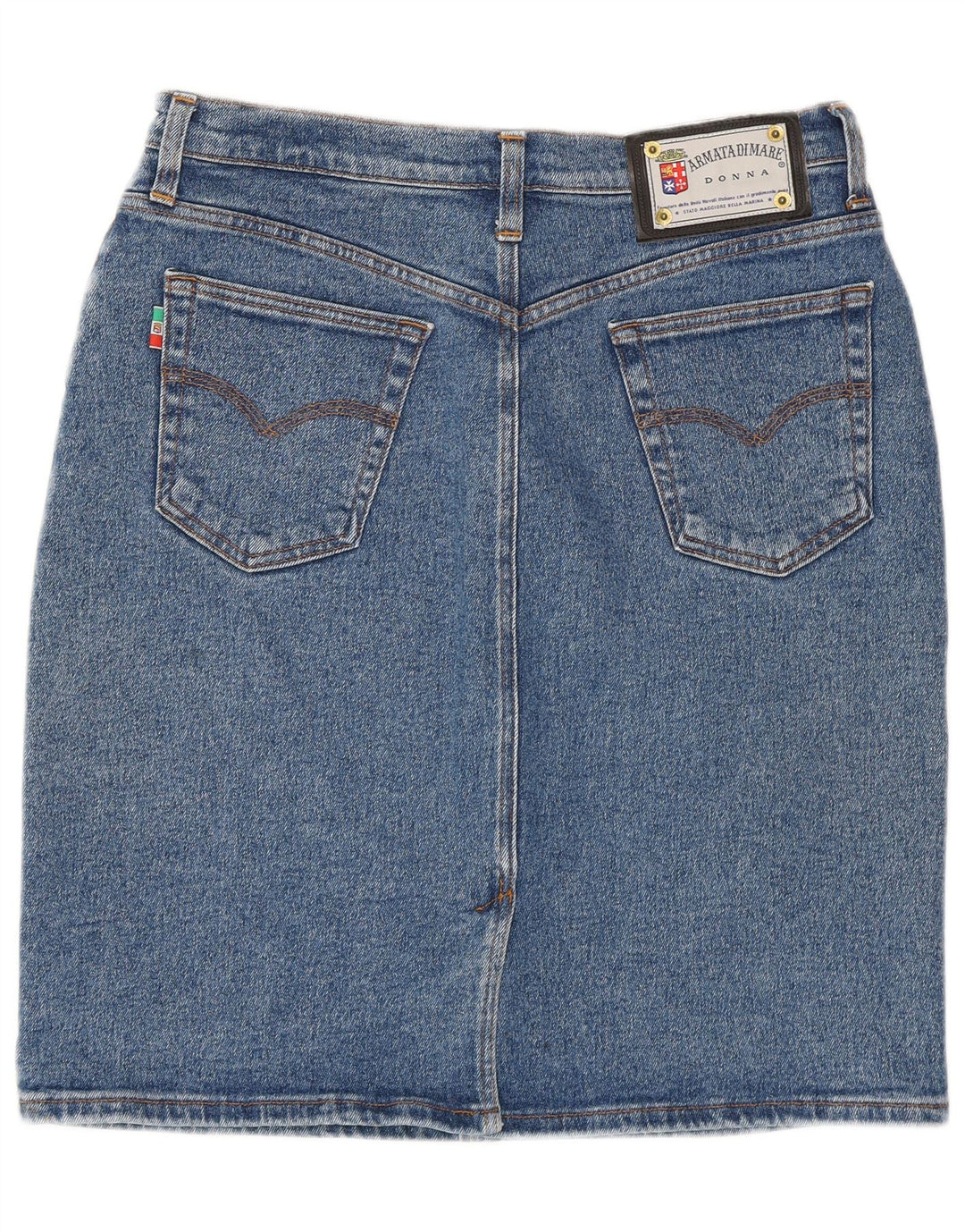 Saia jeans feminina Armata Di Mare W32 grande azul