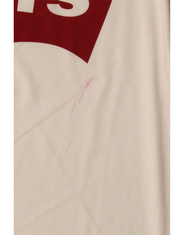 Camiseta feminina gráfica LEVI'S UK 12 médio off white