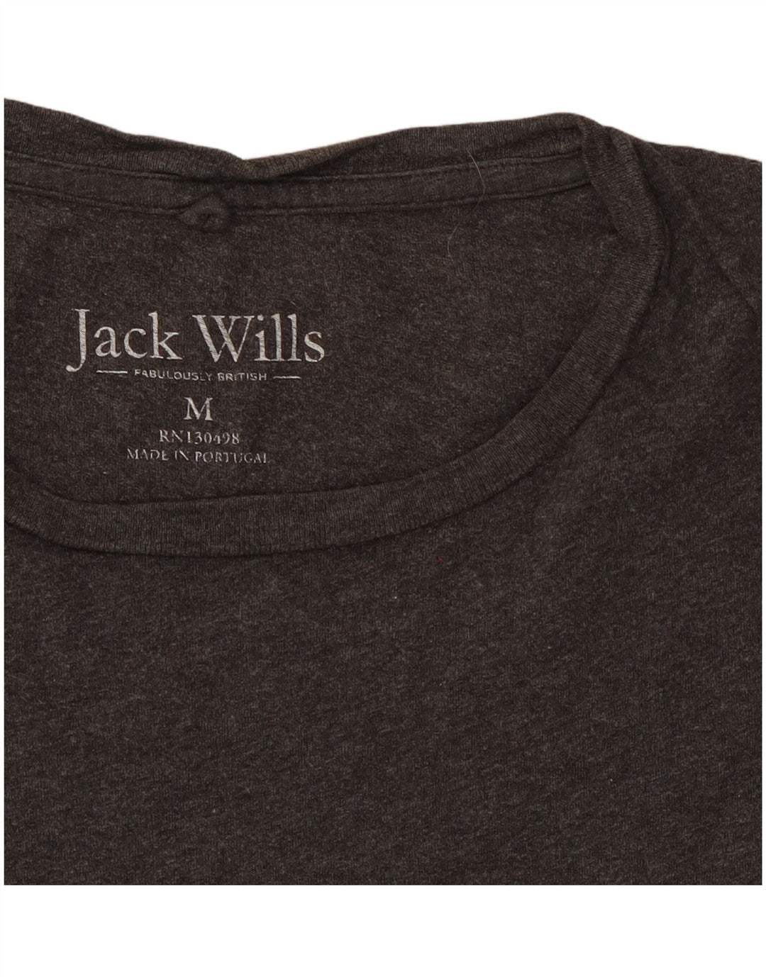 Camiseta masculina Jack Wills Top cinza médio algodão