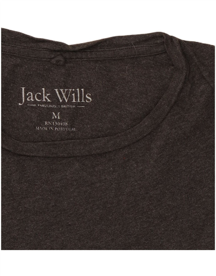 Camiseta masculina Jack Wills Top cinza médio algodão