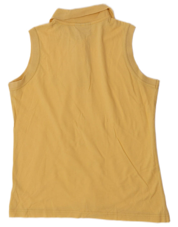 Camisa polo feminina sem mangas AUSTRALIAN L'ALPINA Reino Unido 14 amarelo médio