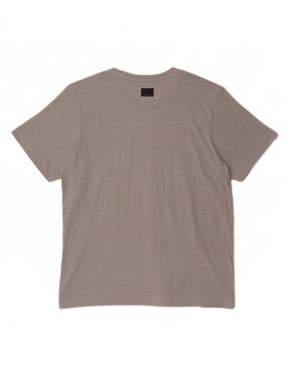 Camiseta masculina Crew Clothing Top XL algodão cinza