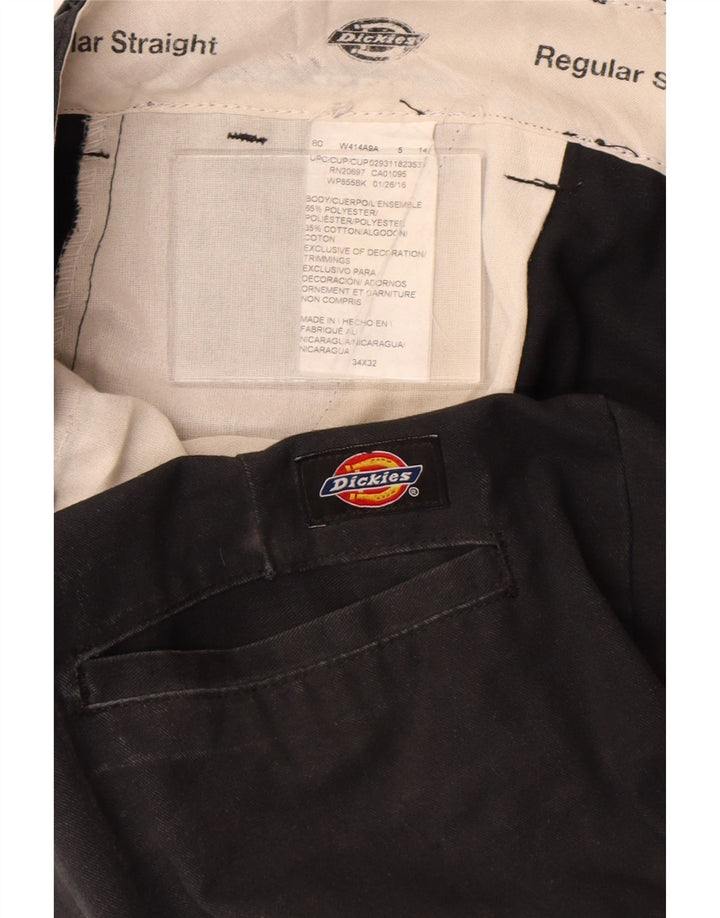 Calças cargo masculinas Dickies Regular Fit Straight W34 L32 poliéster preto