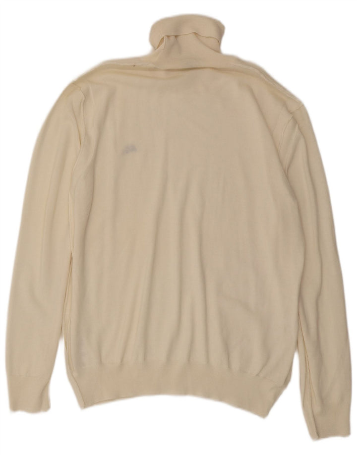 Suéter masculino ETRO com gola redonda XL off white lã virgem clássico