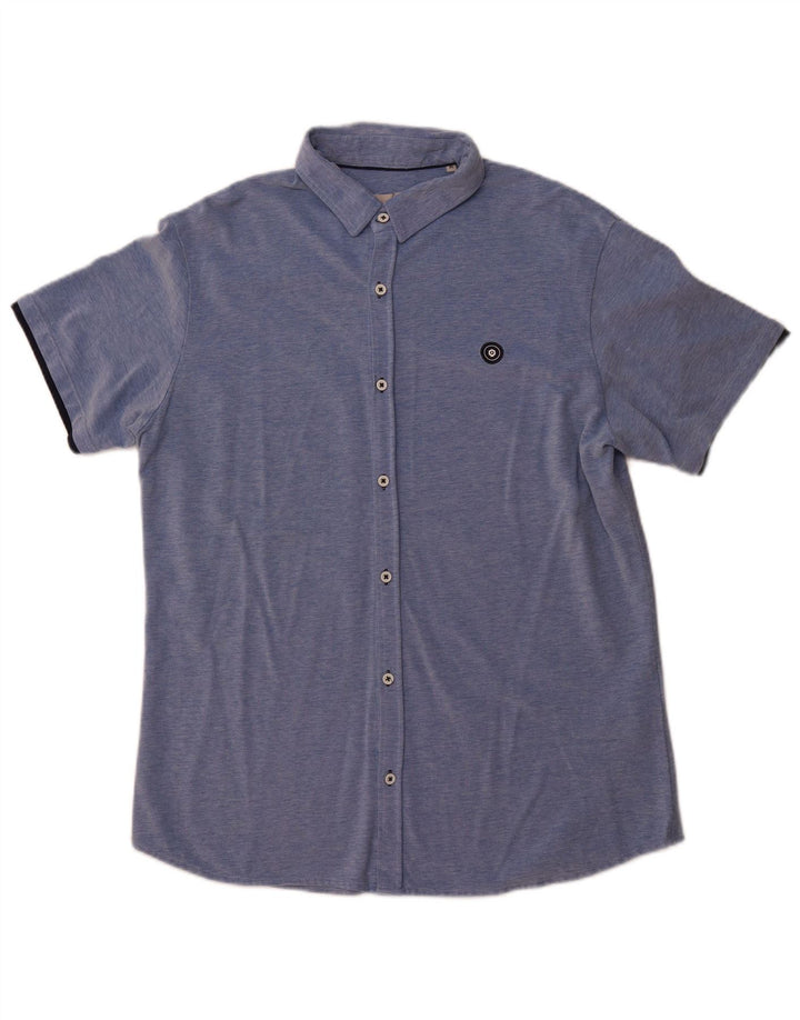 JACK & JONES Camisa masculina slim fit XL algodão azul