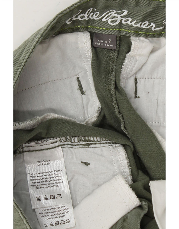 EDDIE BAUER Womens Slim Chino Trousers US 2 XS W30 L30 Khaki Cotton Vintage Eddie Bauer and Second-Hand Eddie Bauer from Messina Hembry 